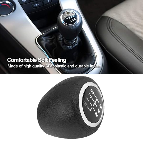 Qiilu Qiilu 6 Speed Car Gear Shift Knob Replacement for Cruze 2008-2012 Ergonomic ABS Plastic Design Exquisite Workmanship Black - View 5 of 9