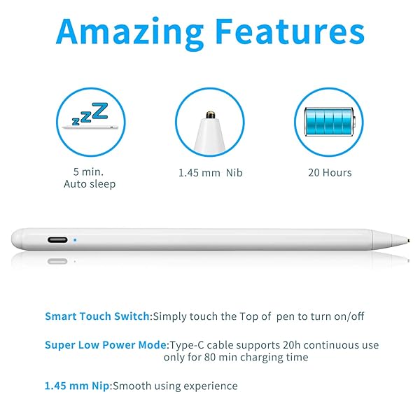 EDIVIA Acer Spin 3 Convertible Laptop Stylus Pen High Precision Active Digital Capacitive Pen with Ultra Fine Tip Touch Control Rechargeable White - View 4 of 7