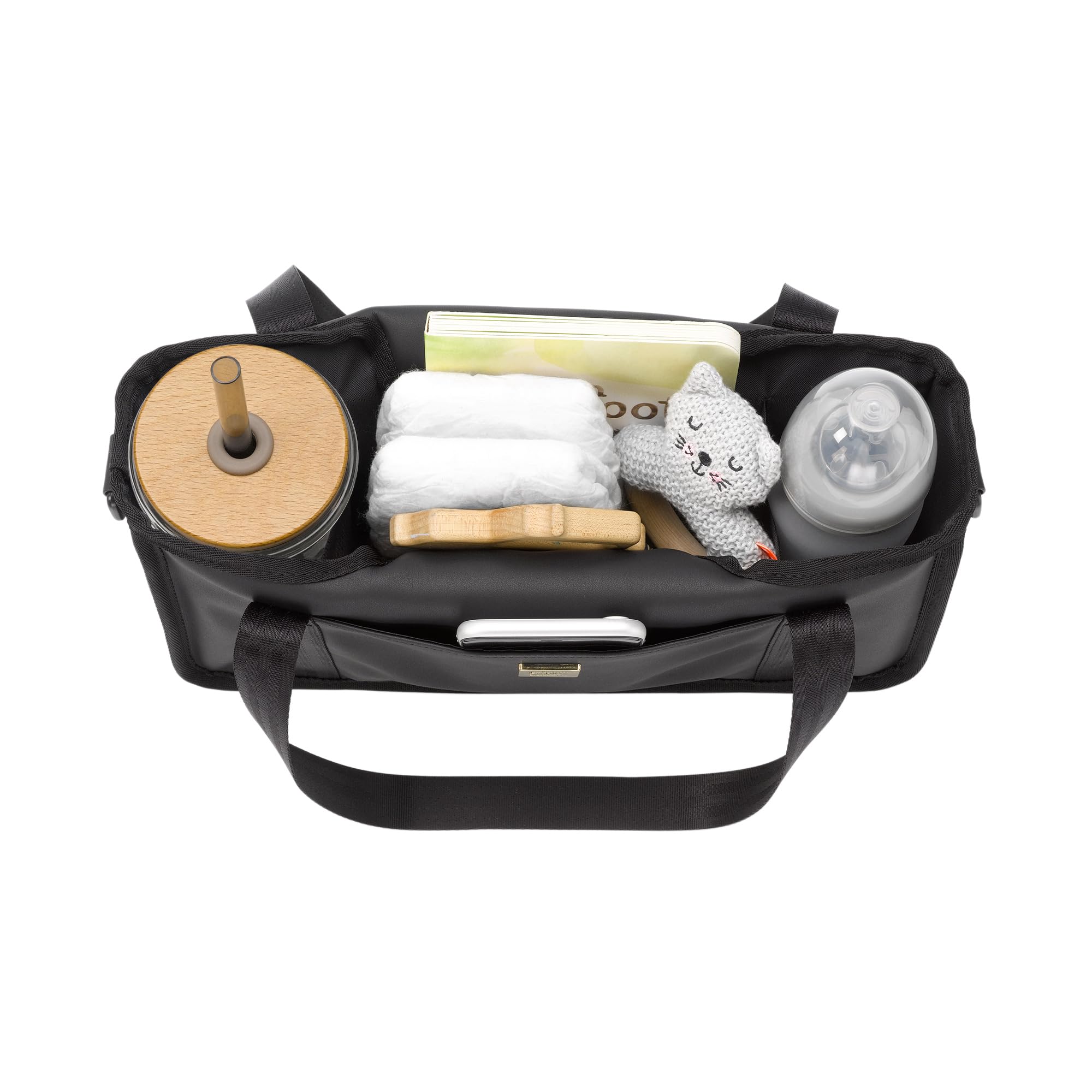 Petunia Pickle Bottom Petunia Pickle Bottom Wander Stroller Caddy for Easy Organization and Versatile Carrying Fits Most Strollers in Black - View 4 of 7