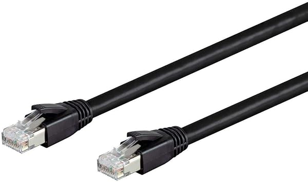 Nippon Labs Nippon Labs Cat8 RJ45 5FT Ethernet Patch Internet Network LAN Cable, Indoor/Outdoor, 24AWG Shielded Latest 40Gbps 2000Mhz, Weatherproof S/FTP for Router, PS4, PS5, Xbox, PoE, Switch, Modem (Black) - View 3 of 6
