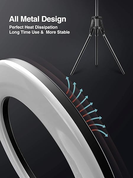elitehood Elitehood 12 Inch Ring Light for iPad with Tripod Stand Dimmable Makeup Light for YouTube Selfie Photography and VLOG - View 5 of 10