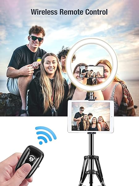 elitehood Elitehood 12 Inch Ring Light for iPad with Tripod Stand Dimmable Makeup Light for YouTube Selfie Photography and VLOG - View 7 of 10