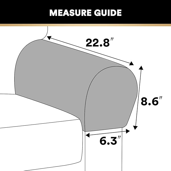 PrinceDeco PrinceDeco 4 Pack Thick Velvet Stretch Armrest Covers Non Slip Camel for Chairs and Sofas - View 8 of 8