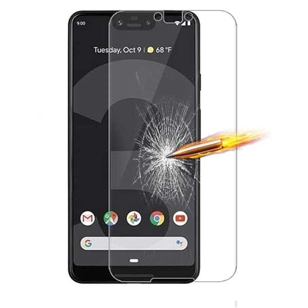 UPONEW UPONEW Tempered Glass Screen Protector for Google Pixel 3 2 Pack Anti Scratch High Clarity Bubble Free Front Protection - View 2 of 9
