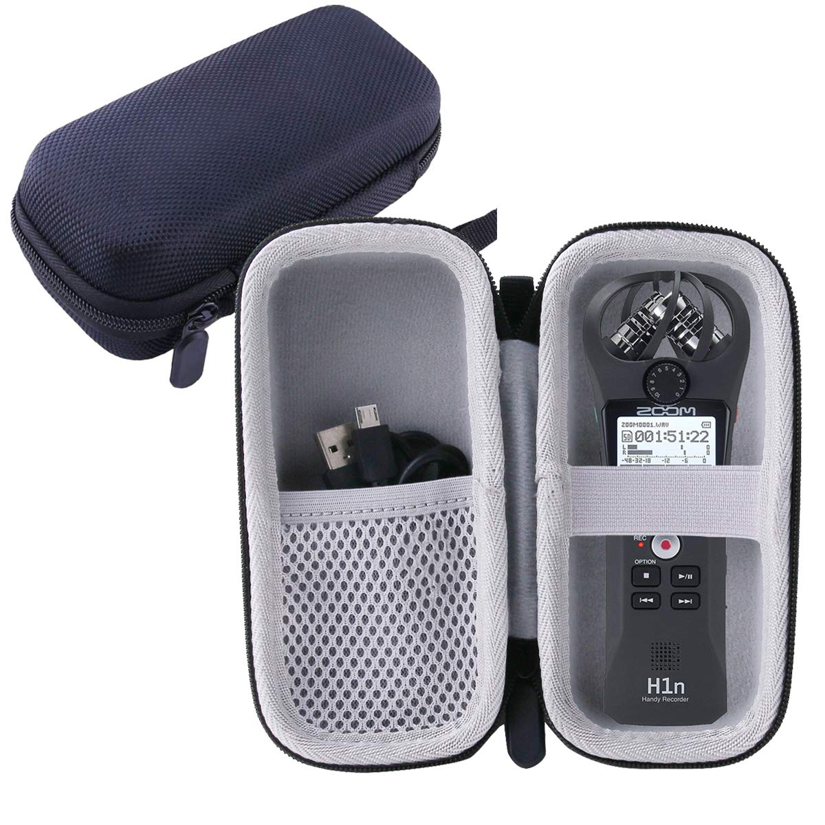 WERJIA Hard EVA Travel Case for Zoom H1n ZH1 H1 Handy Recorder Black Durable Protection and Easy Carrying