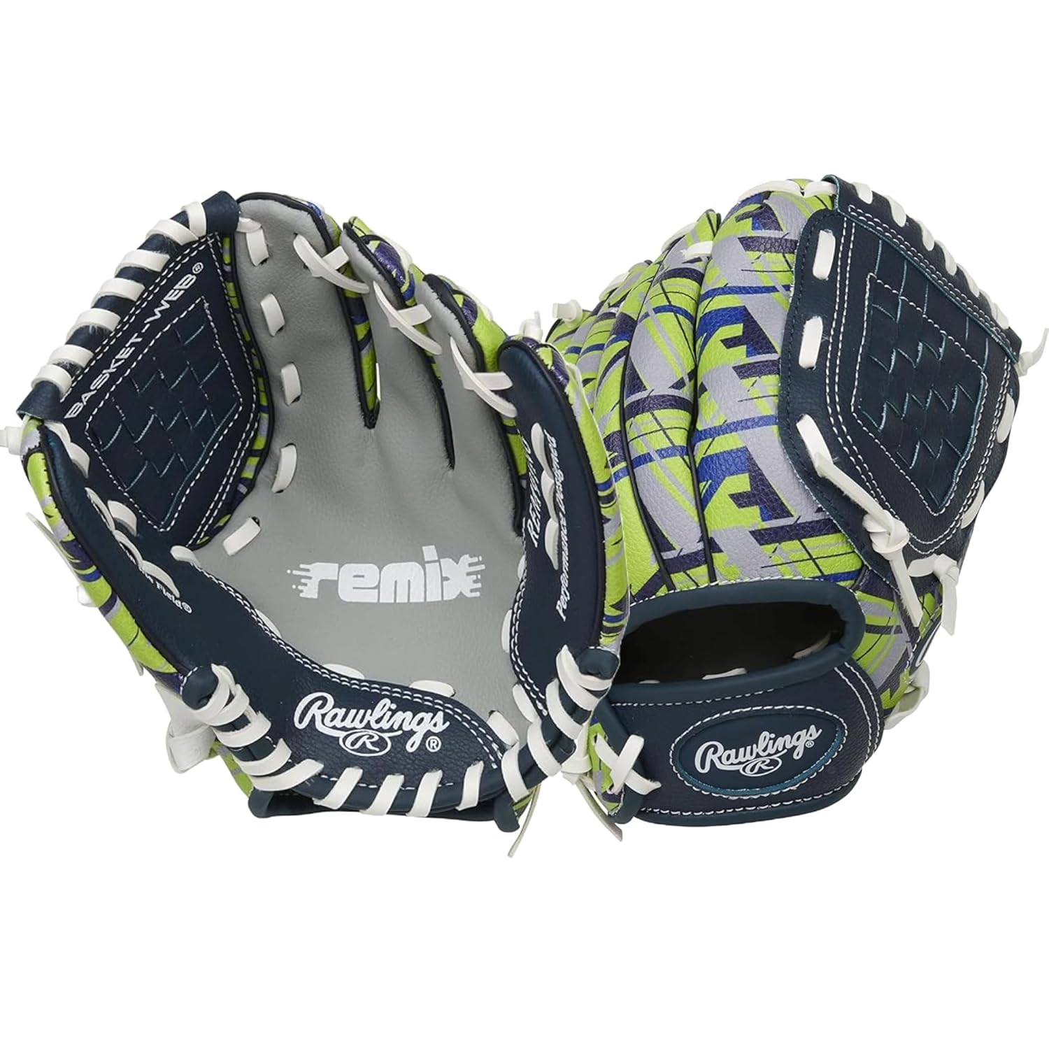 Rawlings Rawlings REMIX T-Ball and Youth Baseball Glove Right Hand Throw 9 Inch Pink - View 6 of 7