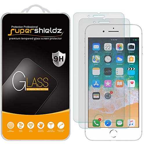 Supershieldz Anti Glare Matte Screen Protector for iPhone 8 Plus and 7 Plus 5.5 inch Tempered Glass 2 Pack Anti Scratch Bubble Free