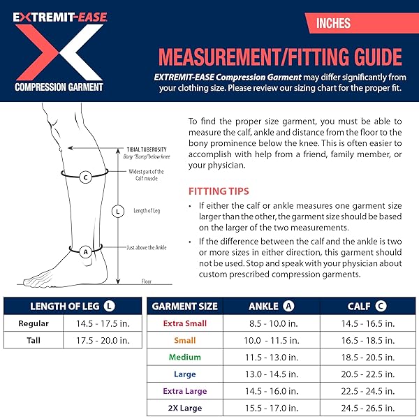 EXTREMIT-EASE EXTREMIT-EASE Compression Garment 30-50 mmHg Lower Leg Wrap for Lymphedema Venous Insufficiency Post-Op Edema Available in XS Regular Black - View 5 of 9
