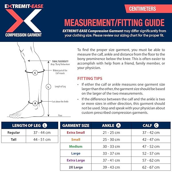 EXTREMIT-EASE EXTREMIT-EASE Compression Garment 30-50 mmHg Lower Leg Wrap for Lymphedema Venous Insufficiency Post-Op Edema Available in XS Regular Black - View 6 of 9