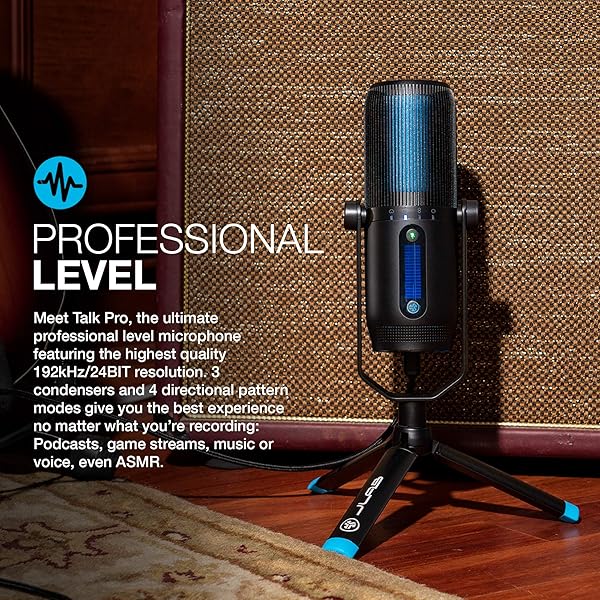 JLab JLab Talk Pro USB Microphone: Versatile Cardioid, Omnidirectional & Stereo with 192k Sample Rate & Quick Mute - View 4 of 9