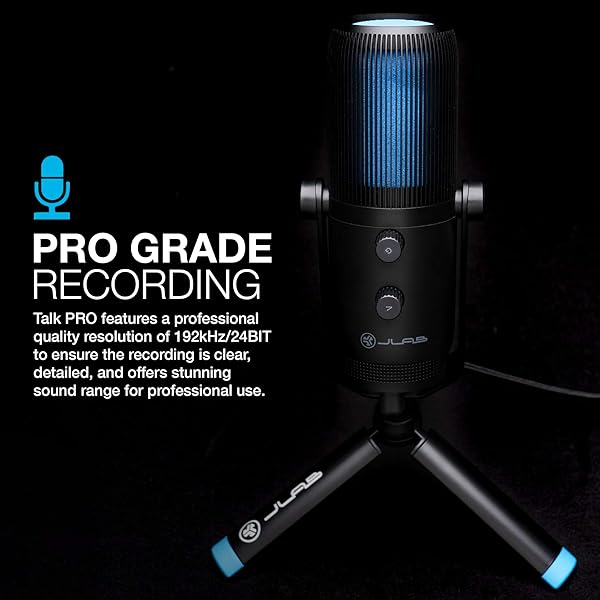 JLab JLab Talk Pro USB Microphone: Versatile Cardioid, Omnidirectional & Stereo with 192k Sample Rate & Quick Mute - View 5 of 9