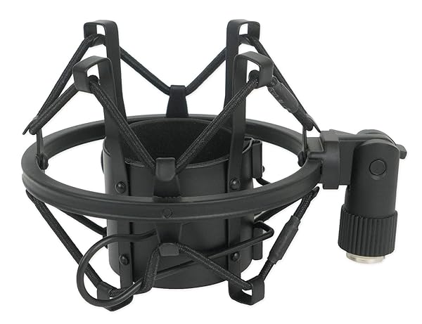 Rockville Rockville Metal Shock Mount for Studio Microphones - Enhance Recording Quality (R Black)
