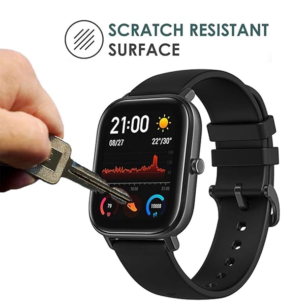 Youniker Youniker 6 Pack Amazfit GTS Screen Protector Film Crystal Clear HD Anti Scratch Anti Fingerprint Bubble Free Smartwatch Cover - View 5 of 9