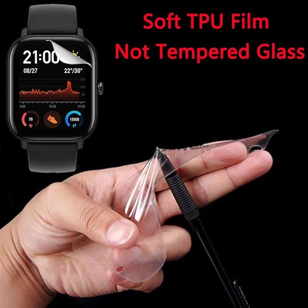 Youniker Youniker 6 Pack Amazfit GTS Screen Protector Film Crystal Clear HD Anti Scratch Anti Fingerprint Bubble Free Smartwatch Cover - View 6 of 9