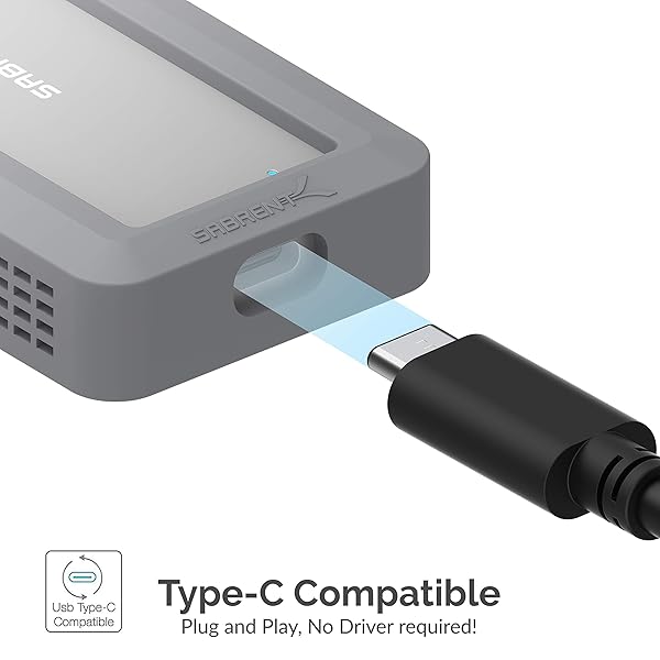 SABRENT SABRENT USB 3.2 Waterproof Enclosure for M.2 NVMe SSDs - IP67 Rugged Protection - View 5 of 11