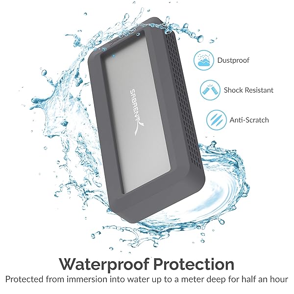 SABRENT SABRENT USB 3.2 Waterproof Enclosure for M.2 NVMe SSDs - IP67 Rugged Protection - View 7 of 11
