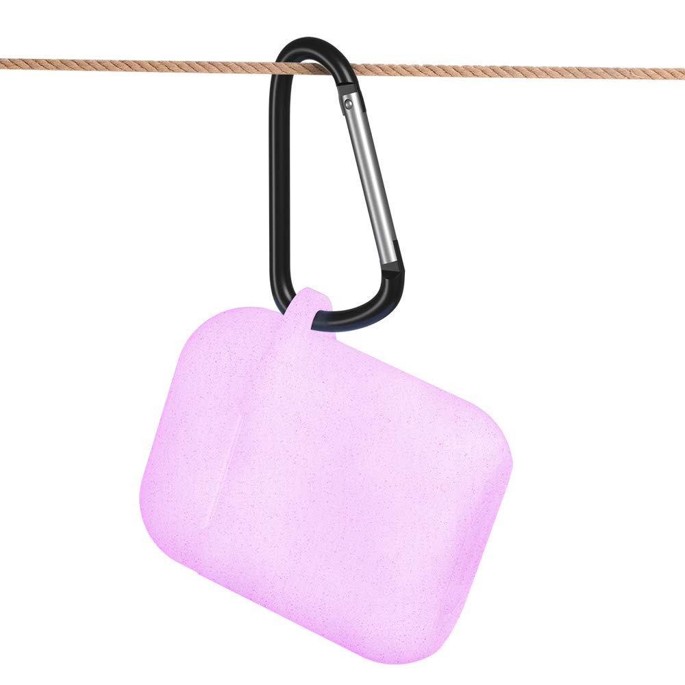 SATLITOG SATLITOG Glitter Purple Silicone Case for Apple AirPods 1 and 2 Wireless and Wired Charging with Front LED Visibility - View 6 of 7