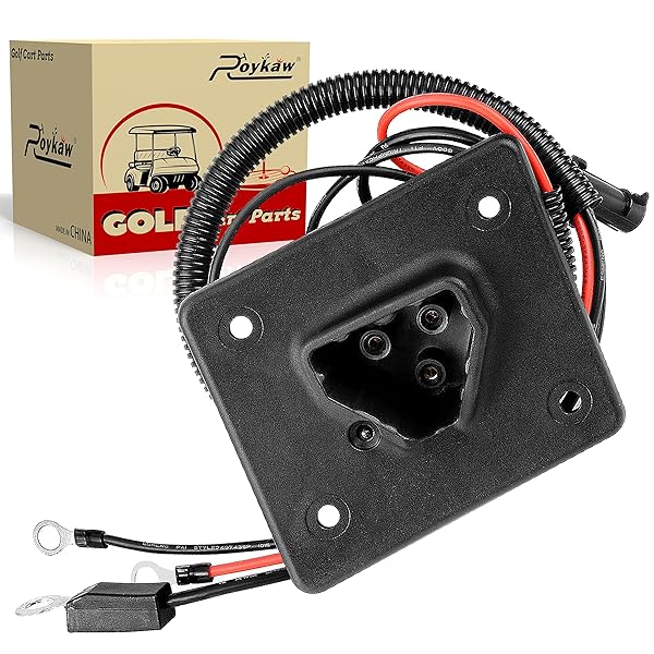 Roykaw Roykaw Golf Cart 48 Volts Charger Receptacle Delta-Q Socket with Wires for EZGO RXV TXT 2008-Up and 2Five 2010-Up Electric Golf Cart - View 2 of 7