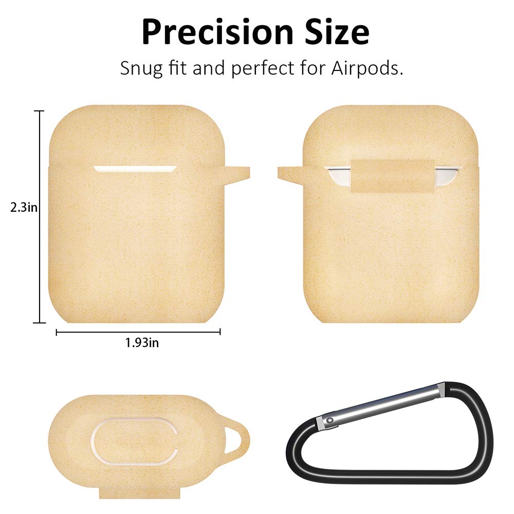 SATLITOG SATLITOG Glitter Gold Silicone Case for Apple AirPods 1 and 2 Wireless and Wired Charging Case with Front LED Visibility - View 5 of 7