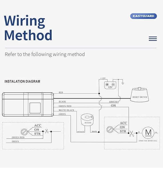 EASYGUARD EASYGUARD IM002 Car Immobiliser System with Remote Control Anti-Theft Engine Lock Unlock 2-Pack for Cars SUVs Pickup Trucks - View 7 of 10