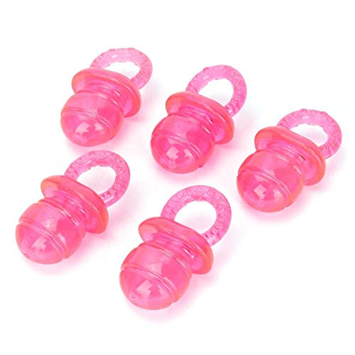 Tnfeeon 5PCS Pacifier Shaped Dog Chew Toys - Interactive Teething Toys for Pets (Red) - Durable & Fun!