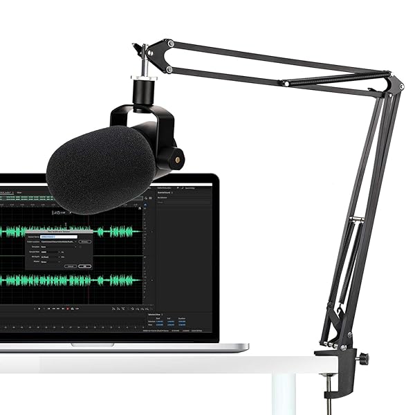 YOUSHARES 20 Inch Rode Podmic Stand with Pop Filter Professional Boom Arm and Windscreen for Rode PodMic Cardioid Dynamic Podcasting Microphone by YOUSHARES - View 8 of 8