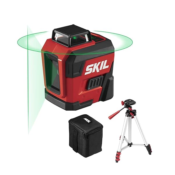 Skil SKIL 100ft Self Leveling Green Cross Line Laser with Rechargeable Battery Tripod and Bag LL9322G01 - View 2 of 8
