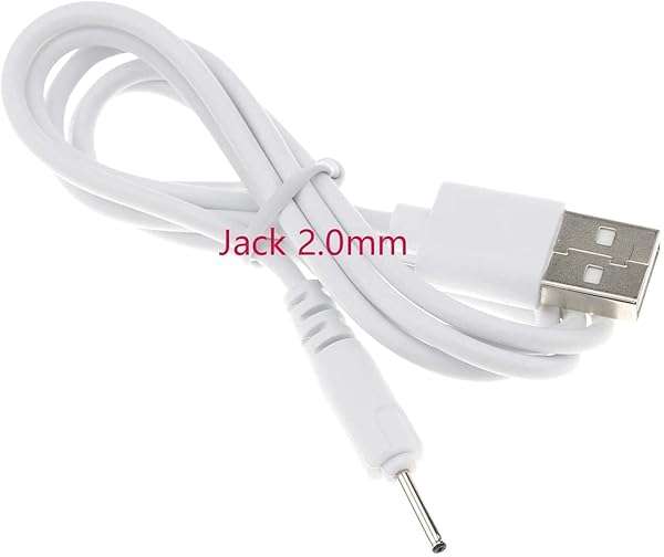 TenCloud TenCloud 100CM USB Charger Cable for Beats Solo HD505 - 2.0mm Jack Replacement Power Cord (White) - View 3 of 6