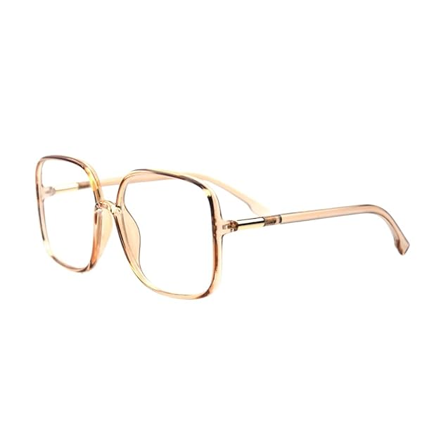 Shiratori Shiratori Women's Retro Blue Light Blocking Glasses Big Frame Nerd Eyeglasses Anti Blue Ray for Computer and Gaming
