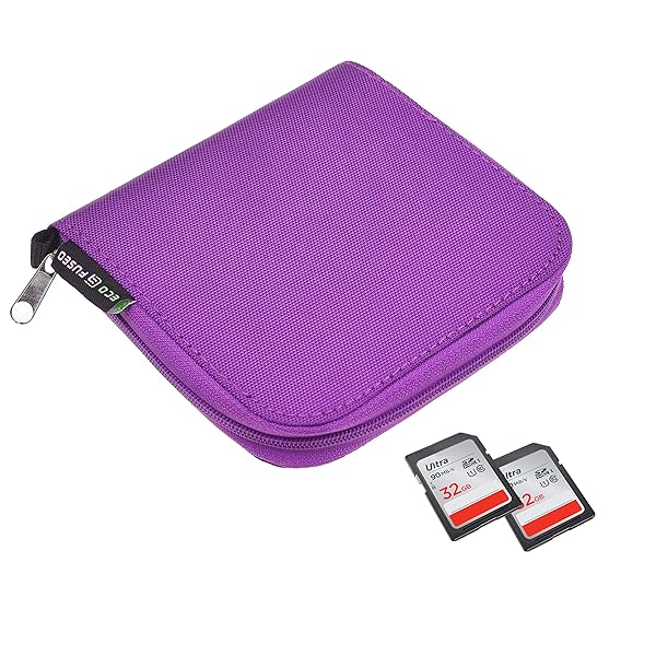 Eco-Fused Eco-Fused Memory Card Case: 44 Slot Holder for SD, Micro SD & CF - Perfect for Travel with Cleaning Cloth & Labels - View 4 of 9