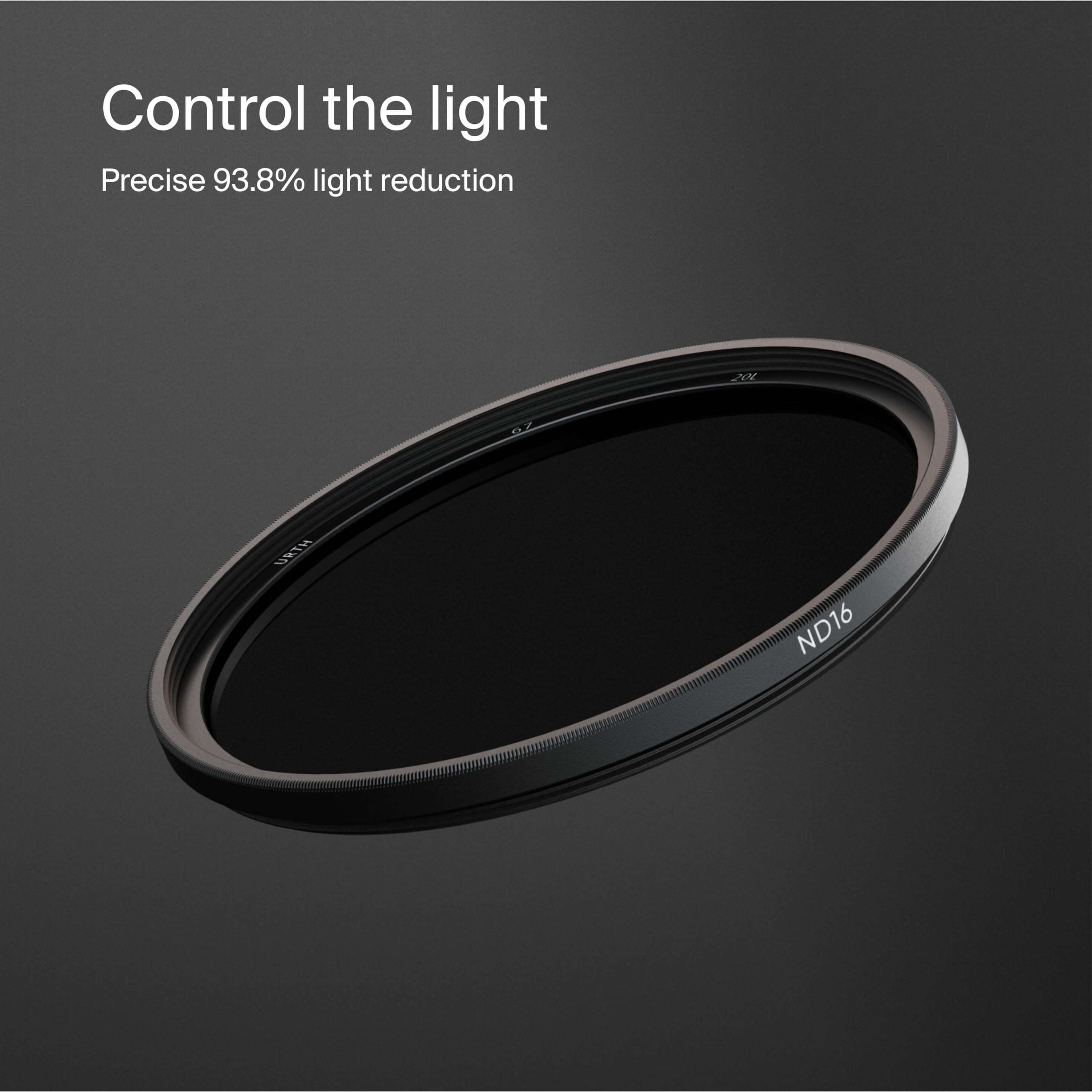 Urth 52mm ND16 4 Stop Lens Filter 20 Layer Nano Coated Ultra Slim Neutral Density Camera Exposure Filter - View 3 of 8