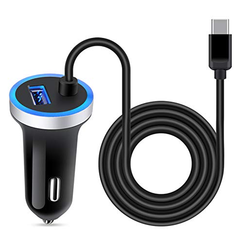 ANDHOT Fast USB C Car Charger 3.4A + 3ft Type C Cable for Samsung Galaxy, LG, Moto & Google Pixel - Quick Charge Anywhere! - View 2 of 9