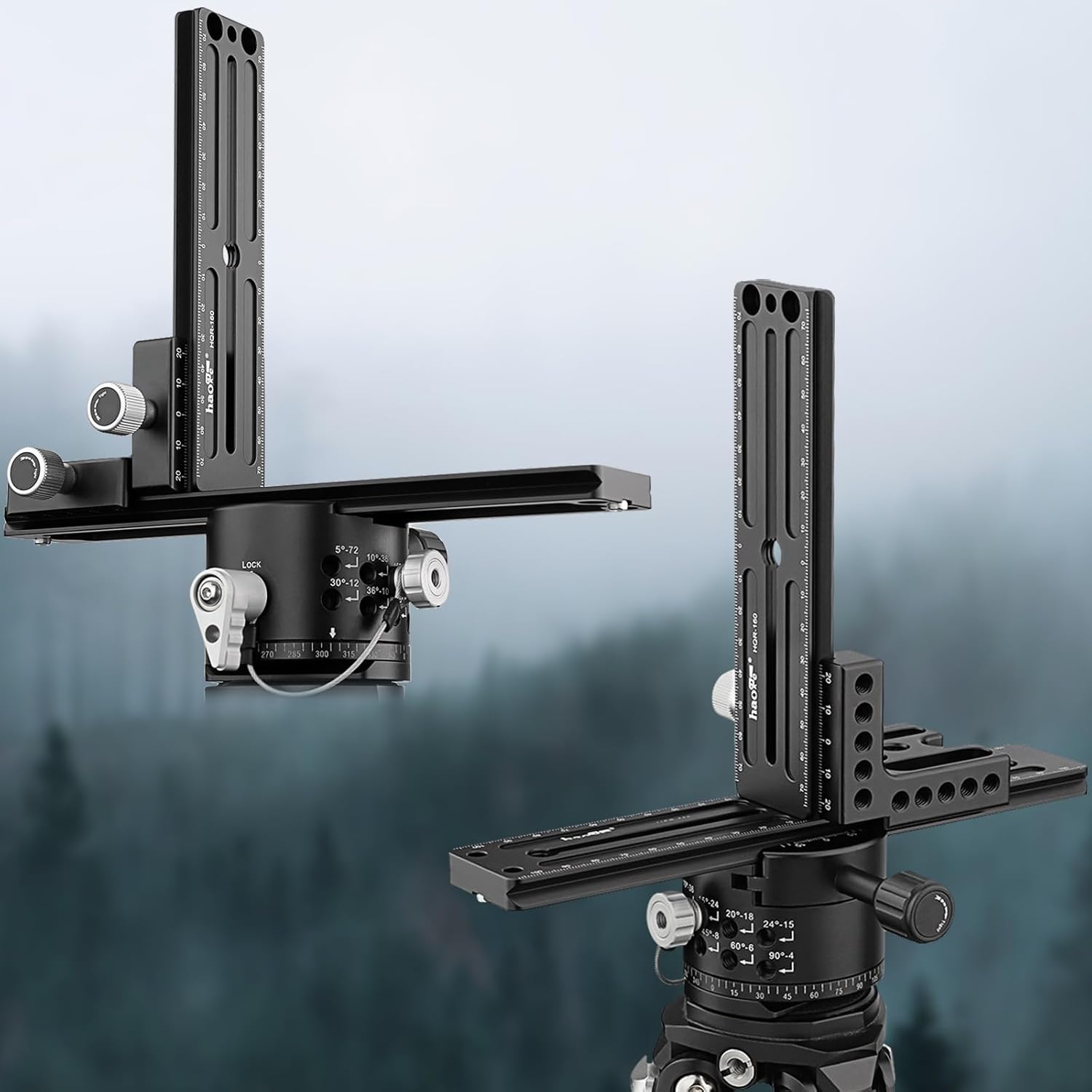 Haoge Haoge CP-RA90 Right Angle Clamp 90 Degree Double Quick Release L Clamp for Arca Swiss RRS Benro Rail Plate Nodal Slide - View 3 of 9