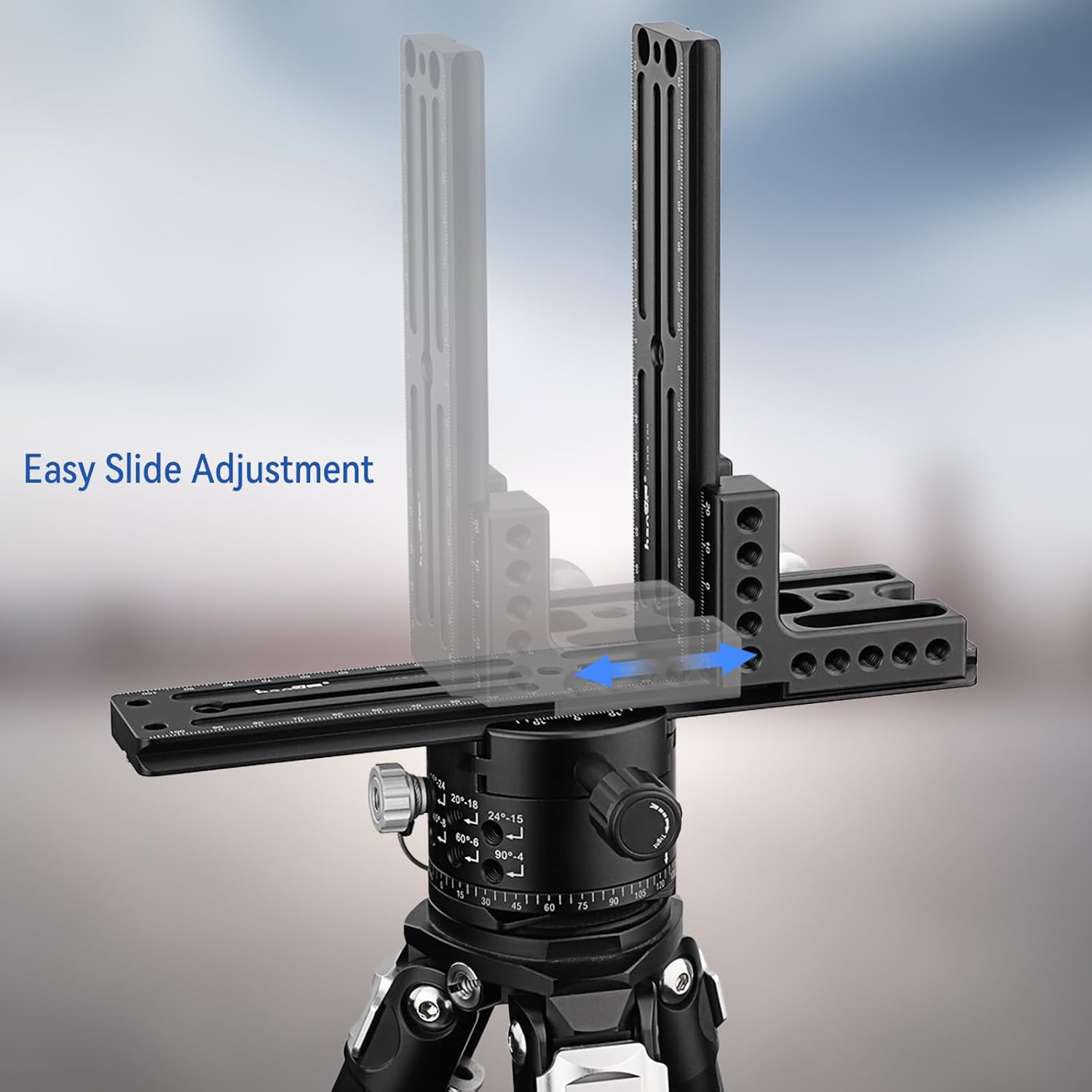 Haoge Haoge CP-RA90 Right Angle Clamp 90 Degree Double Quick Release L Clamp for Arca Swiss RRS Benro Rail Plate Nodal Slide - View 5 of 9