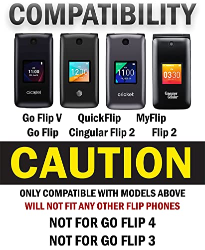 Nakedcellphone Alcatel Go Flip V Case with Clip Black Snap-On Cover and Rotating Belt Holster Combo for MyFlip 4G AT&T Cingular Flip 2 A405DL 4051s 4044 A405 - View 8 of 10