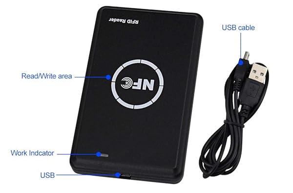 LEXI LEXI RFID NFC Duplicator: 125KHz Key Fob Copier & 13.56MHz Smart Card Writer with USB, UID/T5577 Cards & Software - View 3 of 10