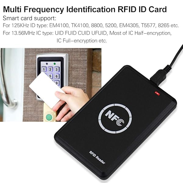 LEXI LEXI RFID NFC Duplicator: 125KHz Key Fob Copier & 13.56MHz Smart Card Writer with USB, UID/T5577 Cards & Software - View 4 of 10