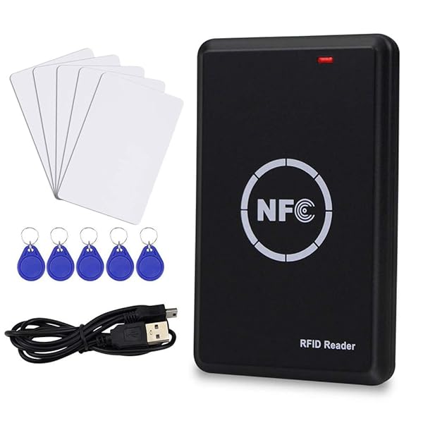LEXI LEXI RFID NFC Duplicator: 125KHz Key Fob Copier & 13.56MHz Smart Card Writer with USB, UID/T5577 Cards & Software - View 2 of 10
