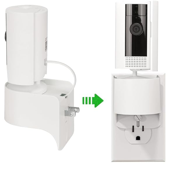 Pefecon Outlet Mount for Ring Indoor Cam 2 Pack Plug-in Wall Mount Stand 360 Degree Swivel Space Saving Design Not Included - View 4 of 8