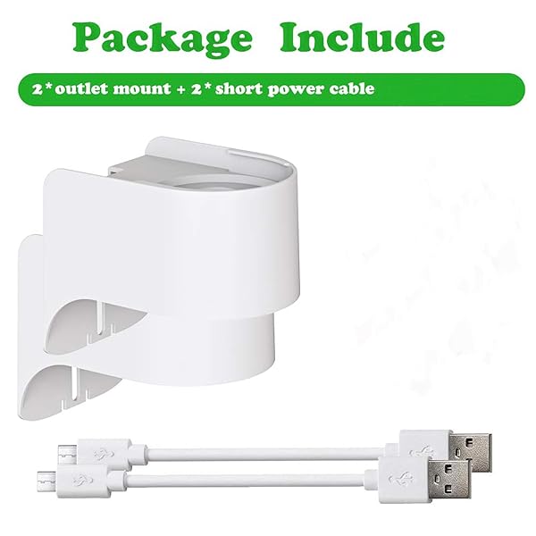 Pefecon Outlet Mount for Ring Indoor Cam 2 Pack Plug-in Wall Mount Stand 360 Degree Swivel Space Saving Design Not Included - View 7 of 8