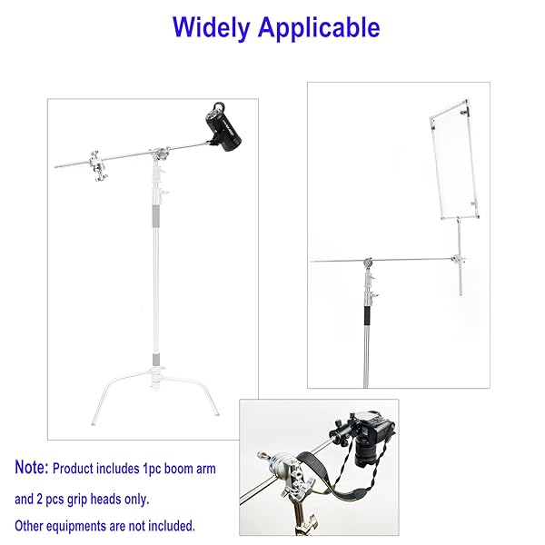 PHOCUS "PHOCUS 42" C Stand Boom Arm with Swivel Grip Heads for Photography & Studio Equipment" - View 8 of 9