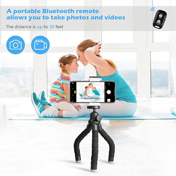 UBeesize Ubeesize Portable Phone Tripod with Wireless Remote - Flexible Stand for Video Recording - View 4 of 9