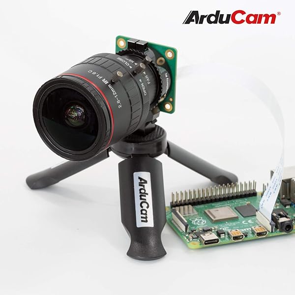 Arducam Arducam 2.8-12mm Varifocal C-Mount Lens for Raspberry Pi HQ Camera, with C-CS Adapter, Industrial Telephoto Lens - View 5 of 6