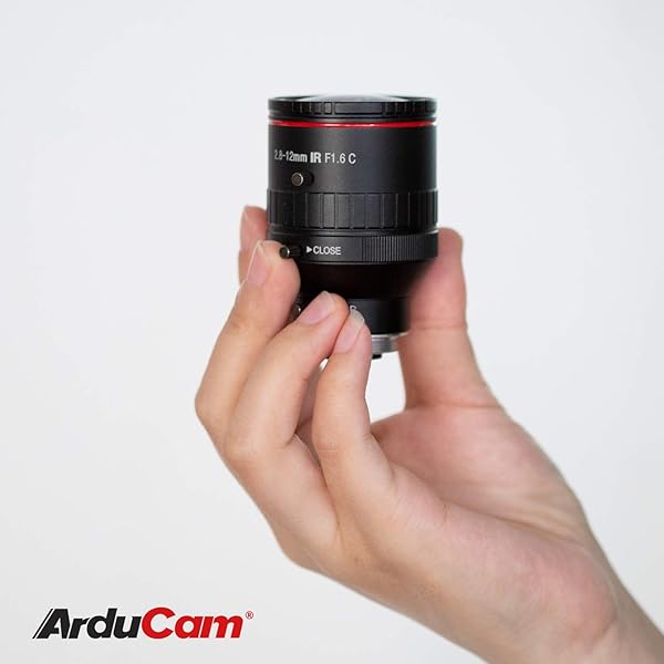 Arducam Arducam 2.8-12mm Varifocal C-Mount Lens for Raspberry Pi HQ Camera, with C-CS Adapter, Industrial Telephoto Lens - View 6 of 6