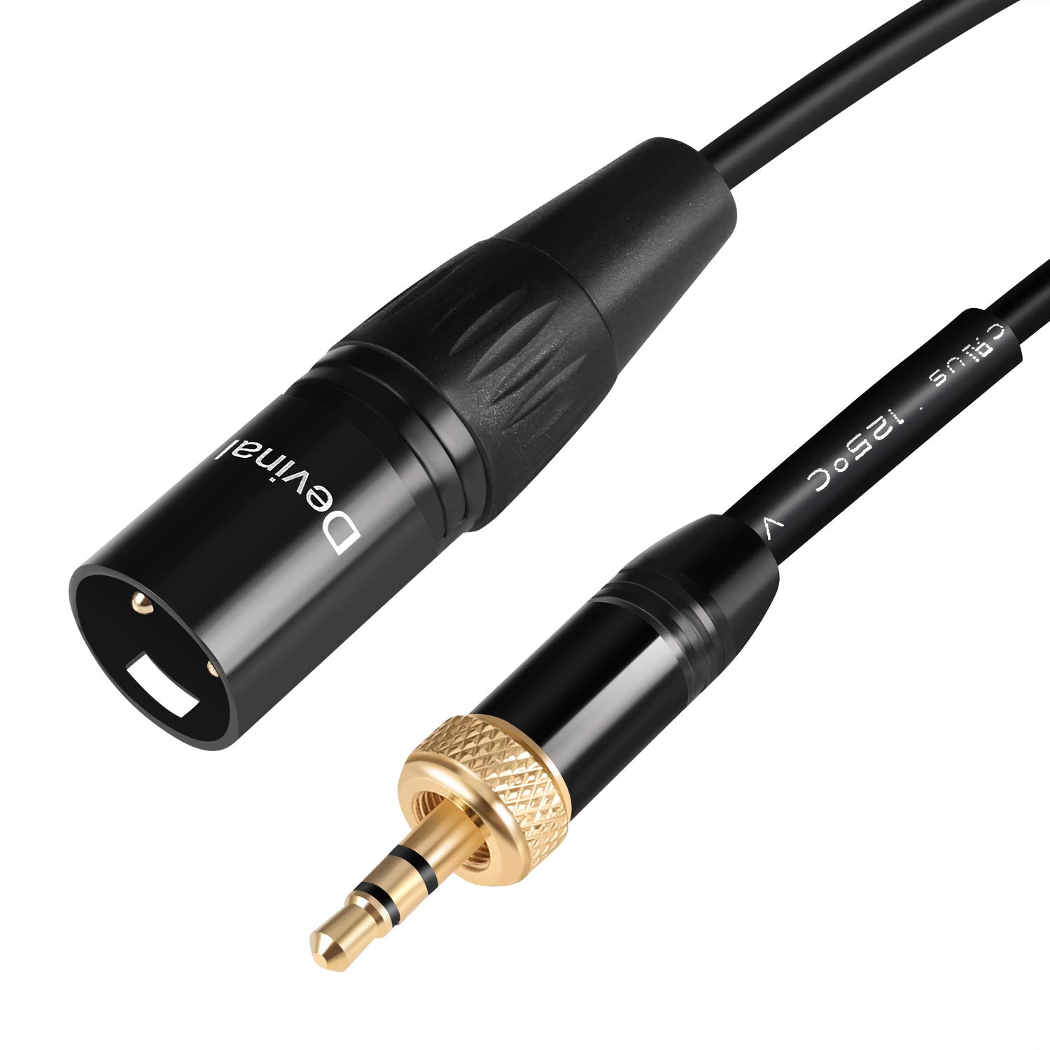 Devinal Devinal Replacement Locking 1/8 to XLR Male Output Cable for EK100 Saramonic UwMic Receivers and VmicLink5 Compatibility