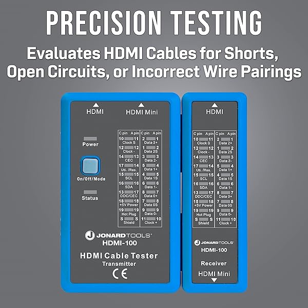 Jonard Tools Jonard Tools HDMI-100: Fast & Reliable HDMI Cable Tester for HDMI & Mini HDMI Cables - View 4 of 8