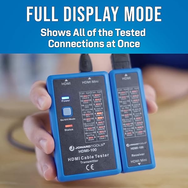 Jonard Tools Jonard Tools HDMI-100: Fast & Reliable HDMI Cable Tester for HDMI & Mini HDMI Cables - View 8 of 8