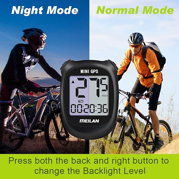 MEILAN MEILAN M3 Mini GPS Bike Computer: Waterproof Wireless Odometer & Speedometer for Cyclists - LCD Display for Men, Women & Teens - View 4 of 6