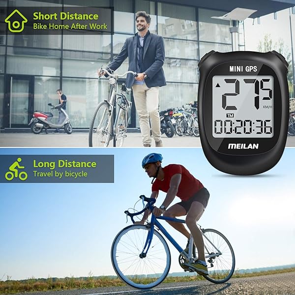 MEILAN MEILAN M3 Mini GPS Bike Computer: Waterproof Wireless Odometer & Speedometer for Cyclists - LCD Display for Men, Women & Teens - View 5 of 6
