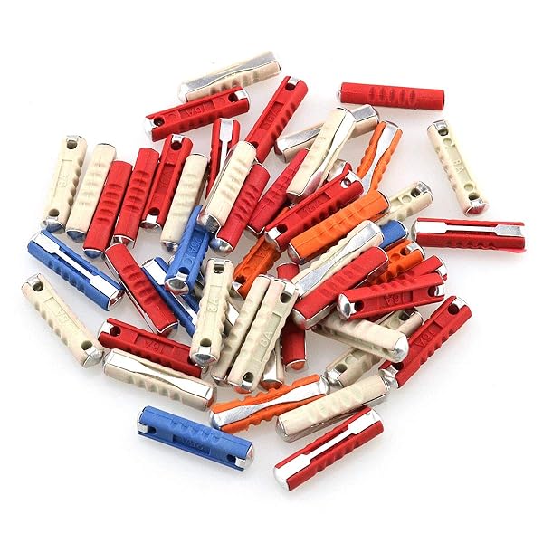 DGZZI DGZZI 50PCS Car Fuse Set 5A 8A 16A 25A European Automotive Torpedo Bullet Fuses for Classic Cars - View 3 of 6